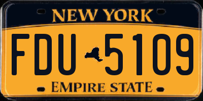 NY license plate FDU5109