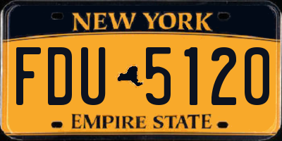 NY license plate FDU5120
