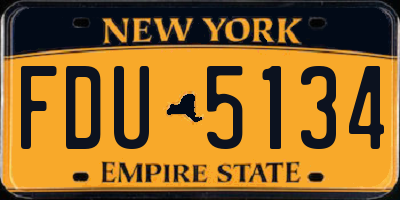 NY license plate FDU5134