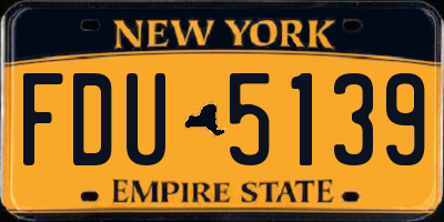 NY license plate FDU5139