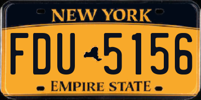 NY license plate FDU5156