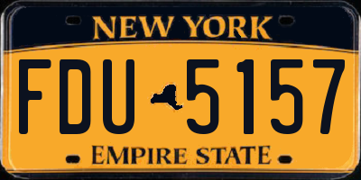 NY license plate FDU5157