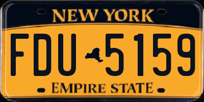 NY license plate FDU5159