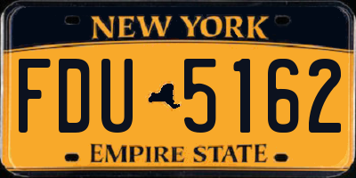 NY license plate FDU5162