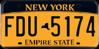 NY license plate FDU5174