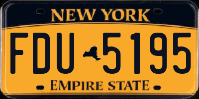 NY license plate FDU5195