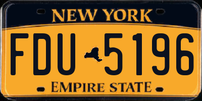 NY license plate FDU5196