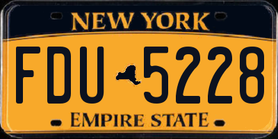 NY license plate FDU5228