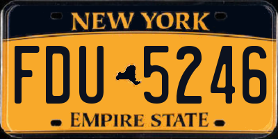 NY license plate FDU5246