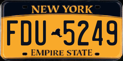NY license plate FDU5249