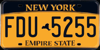 NY license plate FDU5255