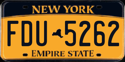 NY license plate FDU5262