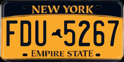 NY license plate FDU5267