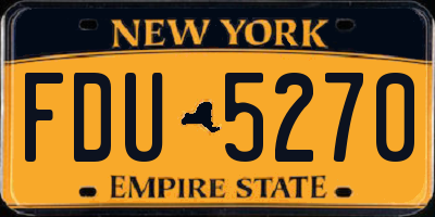 NY license plate FDU5270