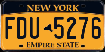 NY license plate FDU5276