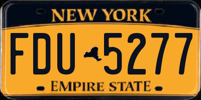 NY license plate FDU5277