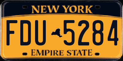 NY license plate FDU5284