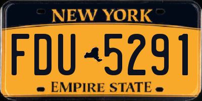 NY license plate FDU5291