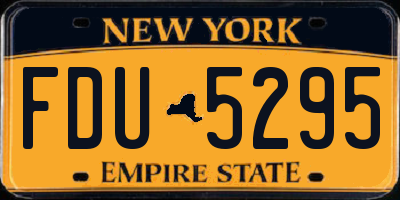 NY license plate FDU5295