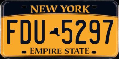 NY license plate FDU5297