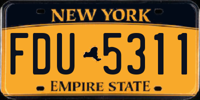 NY license plate FDU5311