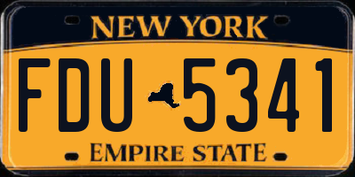 NY license plate FDU5341