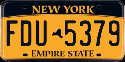 NY license plate FDU5379