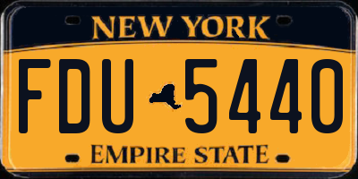 NY license plate FDU5440