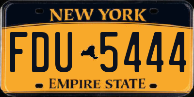 NY license plate FDU5444