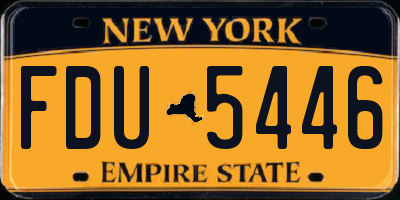 NY license plate FDU5446