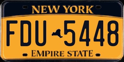NY license plate FDU5448