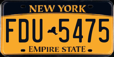 NY license plate FDU5475
