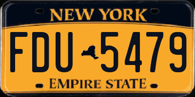 NY license plate FDU5479