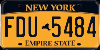 NY license plate FDU5484