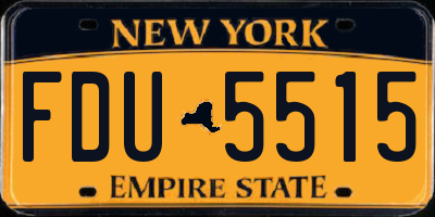 NY license plate FDU5515