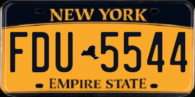 NY license plate FDU5544