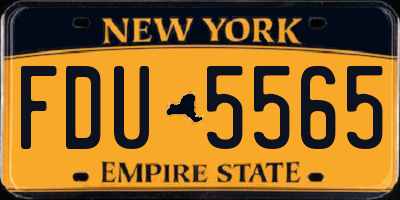 NY license plate FDU5565