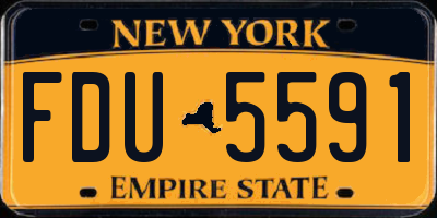 NY license plate FDU5591