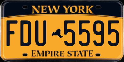 NY license plate FDU5595