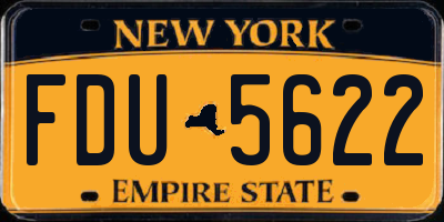 NY license plate FDU5622