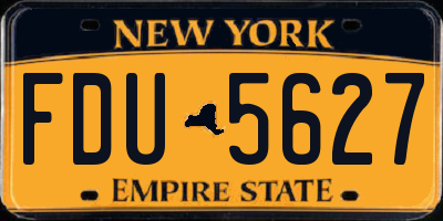 NY license plate FDU5627