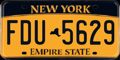 NY license plate FDU5629
