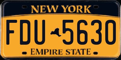 NY license plate FDU5630