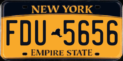 NY license plate FDU5656