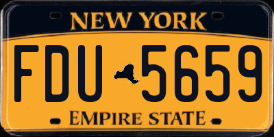 NY license plate FDU5659