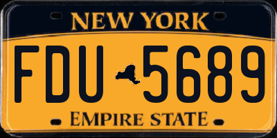 NY license plate FDU5689