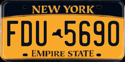 NY license plate FDU5690