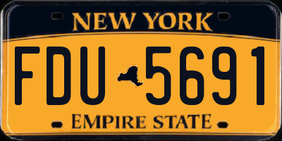 NY license plate FDU5691