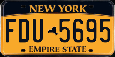 NY license plate FDU5695