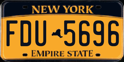NY license plate FDU5696